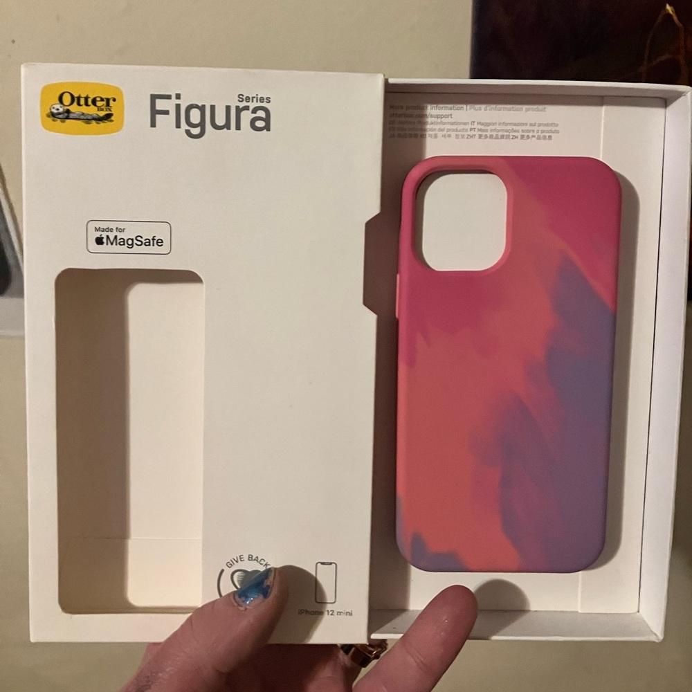 OtterBox Figura Series MagSafe Compatible Pink & Purple iPhone 12 MiniCase